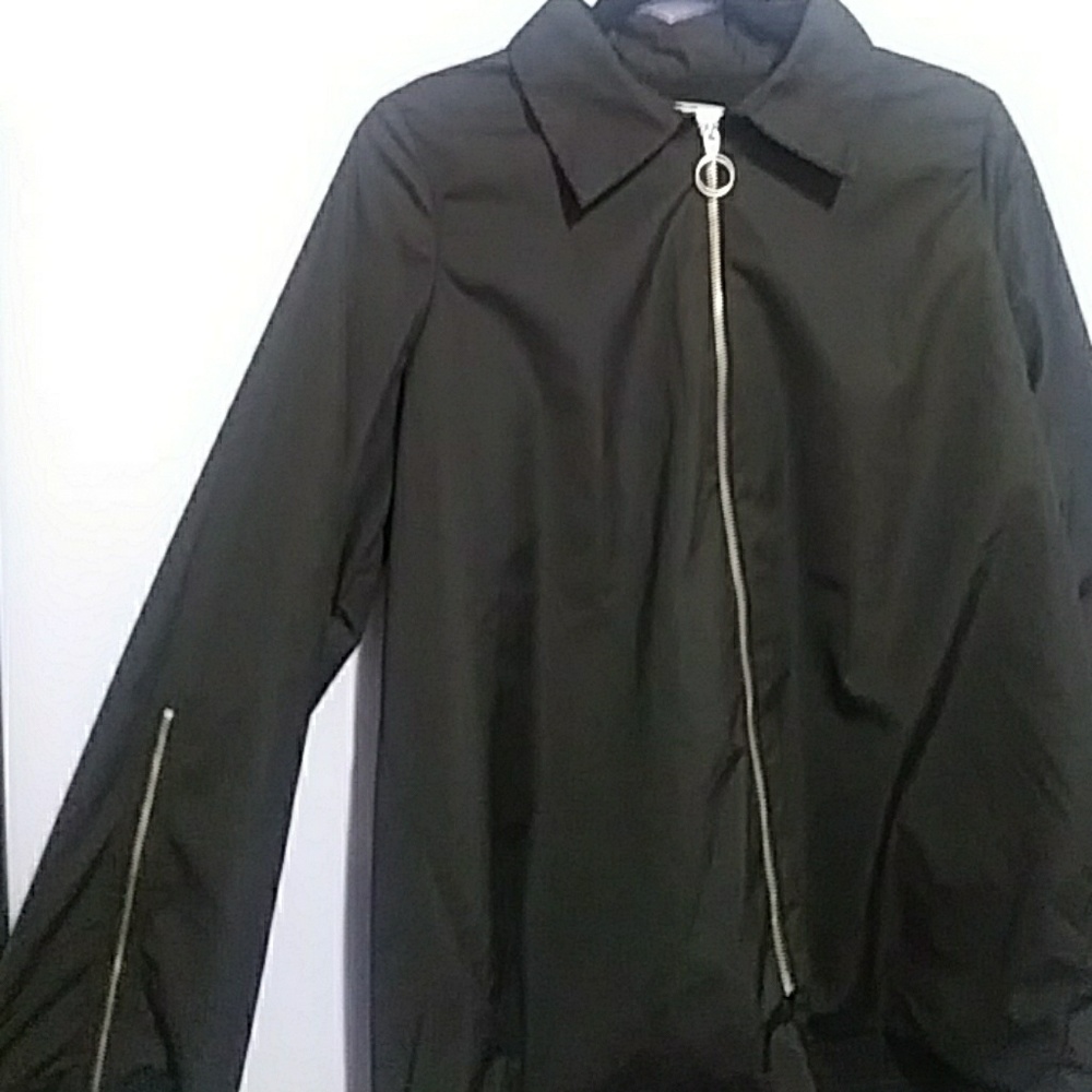 Unique Mesh Grey Lab Black Windbreaker